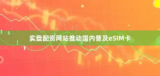 实盘配资网站推动国内普及eSIM卡